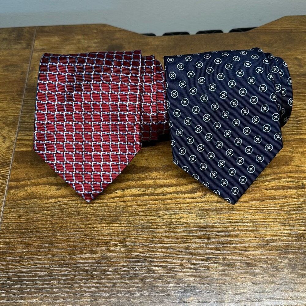 Brooks Brothers 346 Pure Silk Tie Made in USA Woven From‎ Imported Fabric Lot